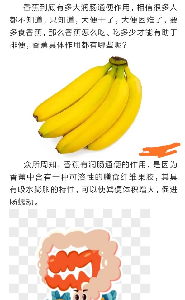 带您正确认识香蕉的通便作用