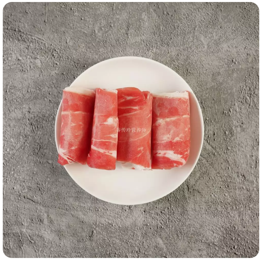 图:50克牛肉卷▲图:80克鳕鱼,手掌大,手掌厚▲图:100克北豆腐(相当